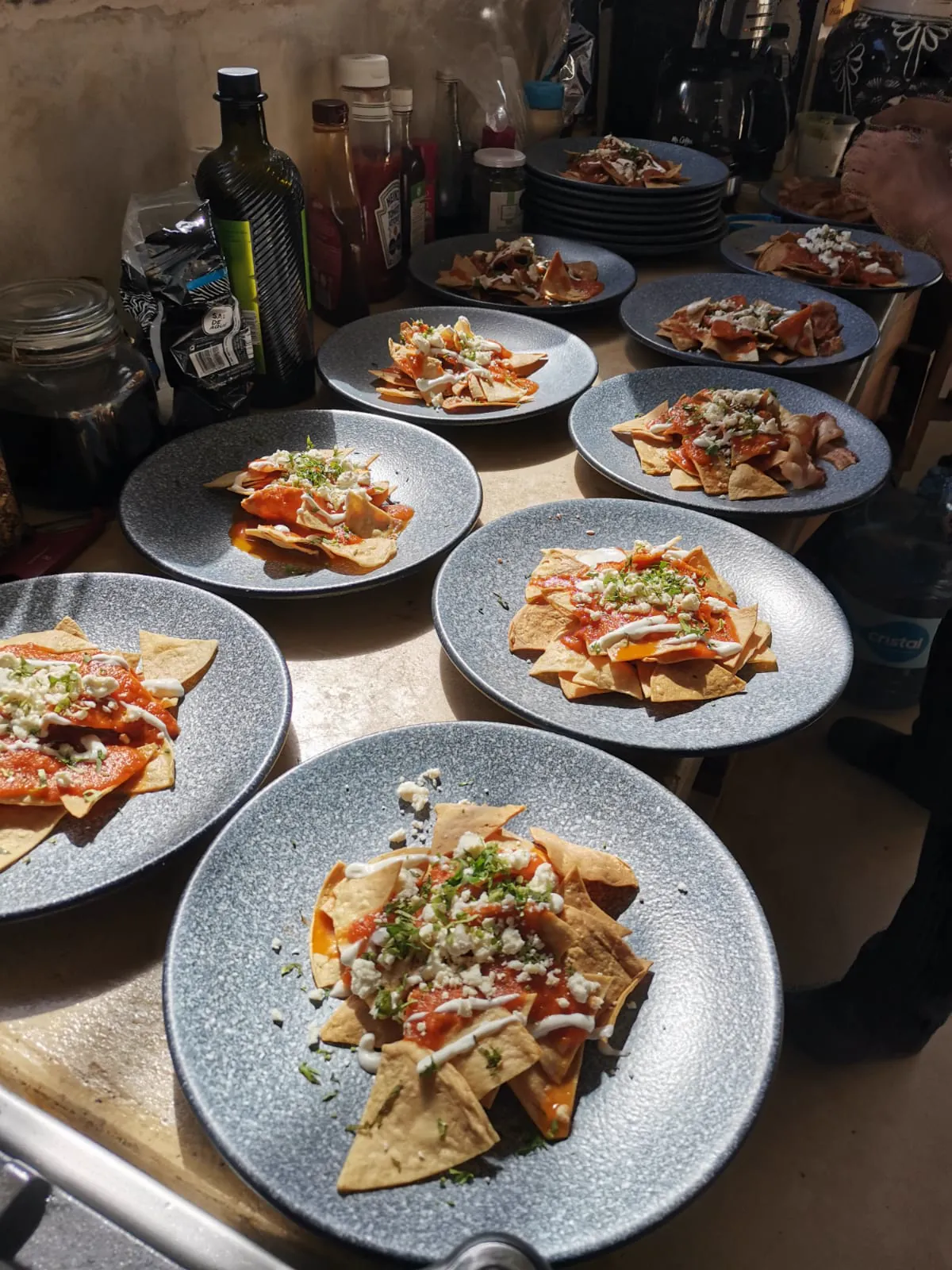 A close look at the table during service